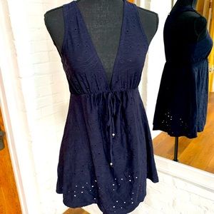 Swim cover up or mini dress navy